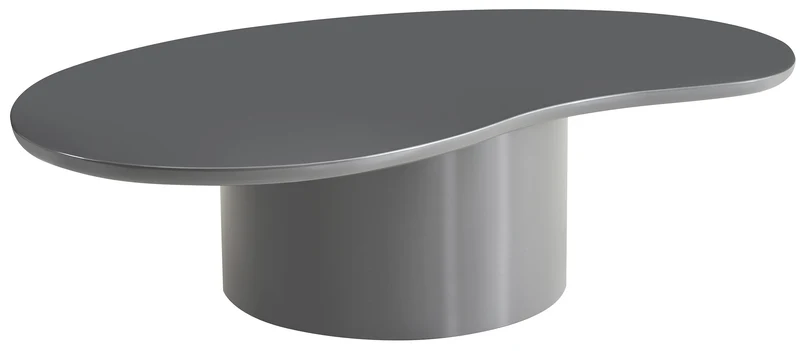 Tratesse Couchtisch 130x77 cm Grau Hochglanz