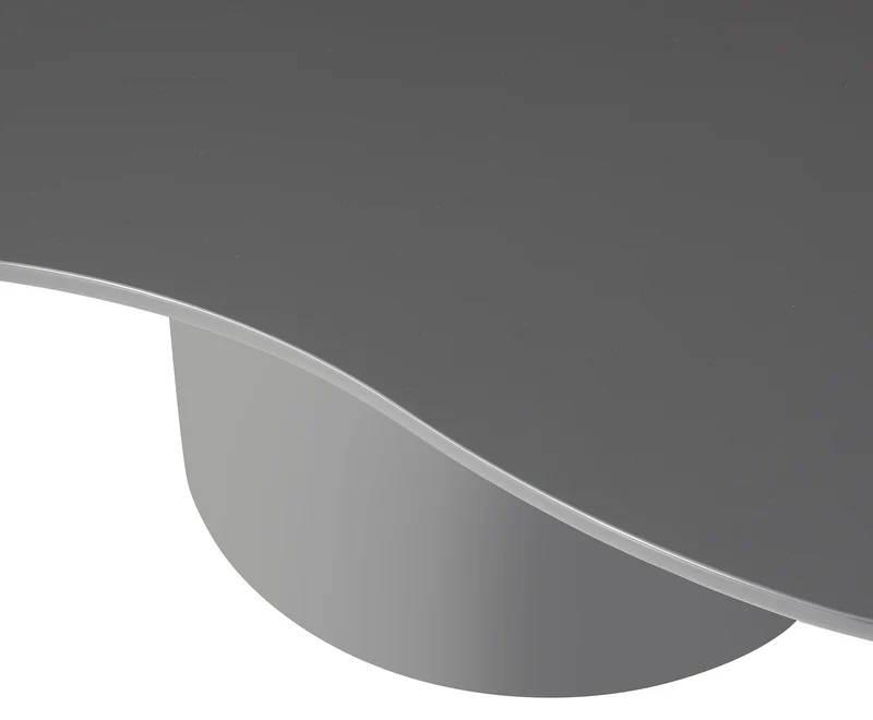 Tratesse Couchtisch 130x77 cm Grau Hochglanz