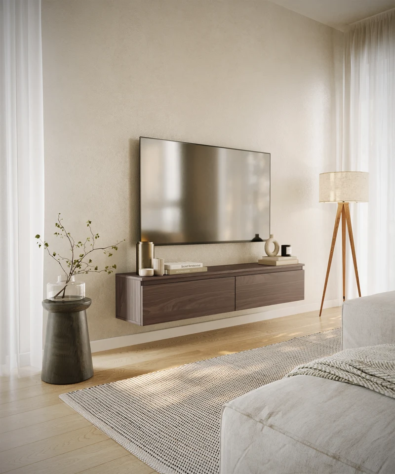 Hängender RTV-Schrank Bemmi 150 cm Wisconsin-Nussbaum