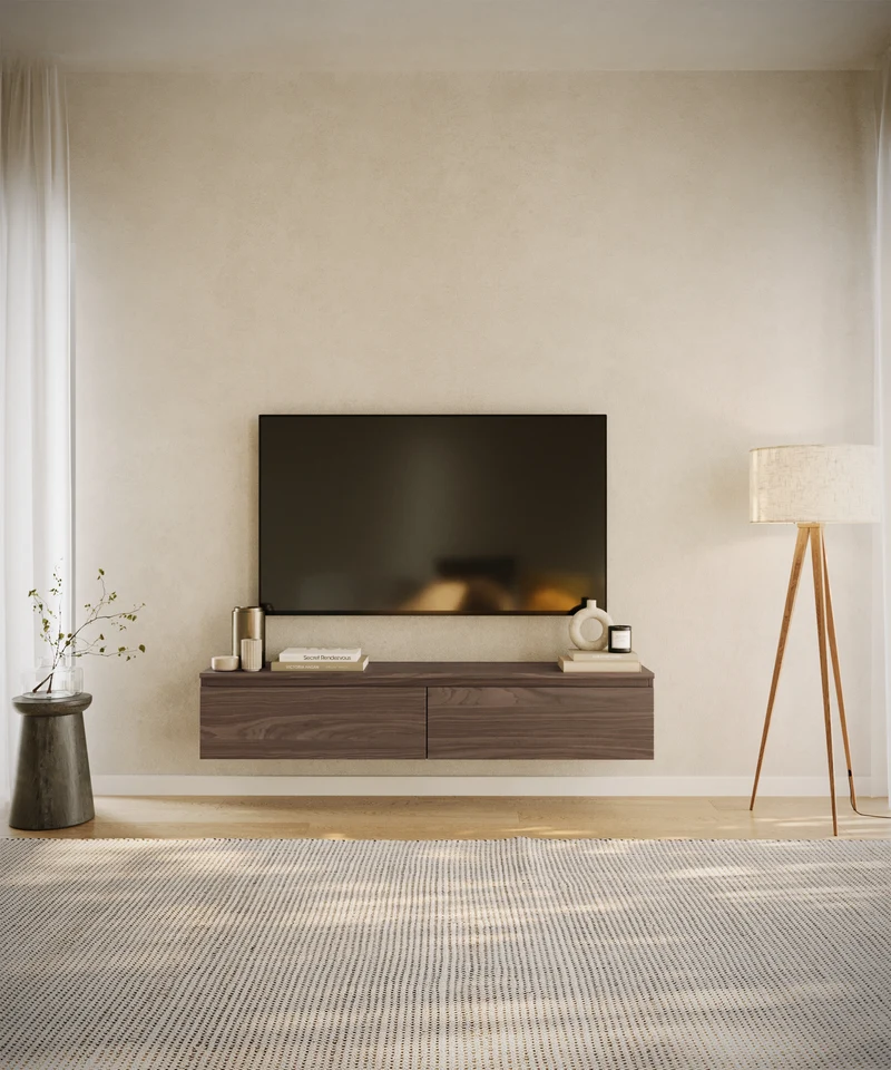 Hängender RTV-Schrank Bemmi 150 cm Wisconsin-Nussbaum