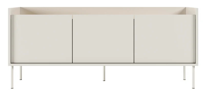 TV-Schrank Tovi, dreitürig, 140 cm, weiß/Lindberg Eiche