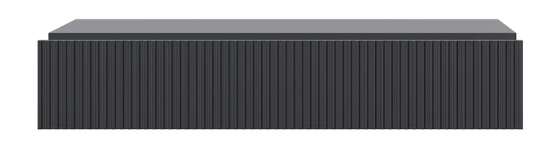 Veldio-Konsole mit gefräster Front und 90 cm Schublade, schwarz, hängend