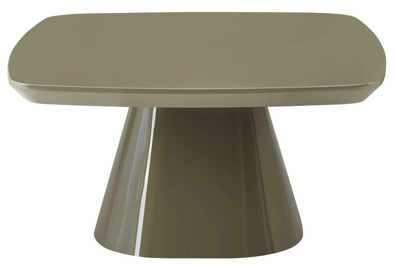 Adievent Couchtisch 80x80 cm olivgrün Hochglanz