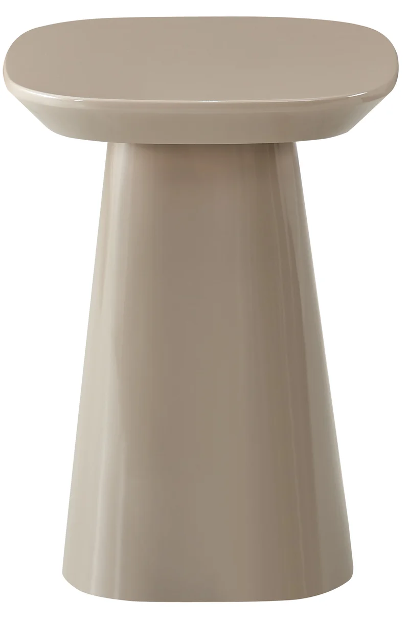 Beistelltisch Corriar 35x35 cm beige Hochglanz