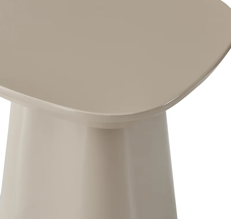 Beistelltisch Corriar 35x35 cm beige Hochglanz