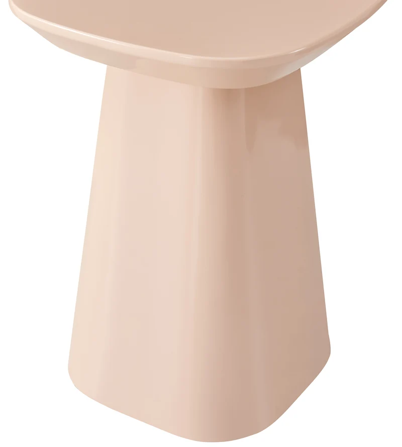 Beistelltisch Corriar 35x35 cm hellrosa Hochglanz hoch