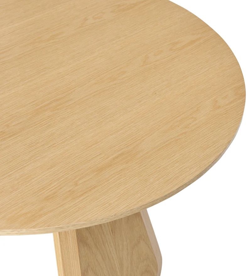 Runder Couchtisch Affitly 80 cm, natürliche Eiche Furnier