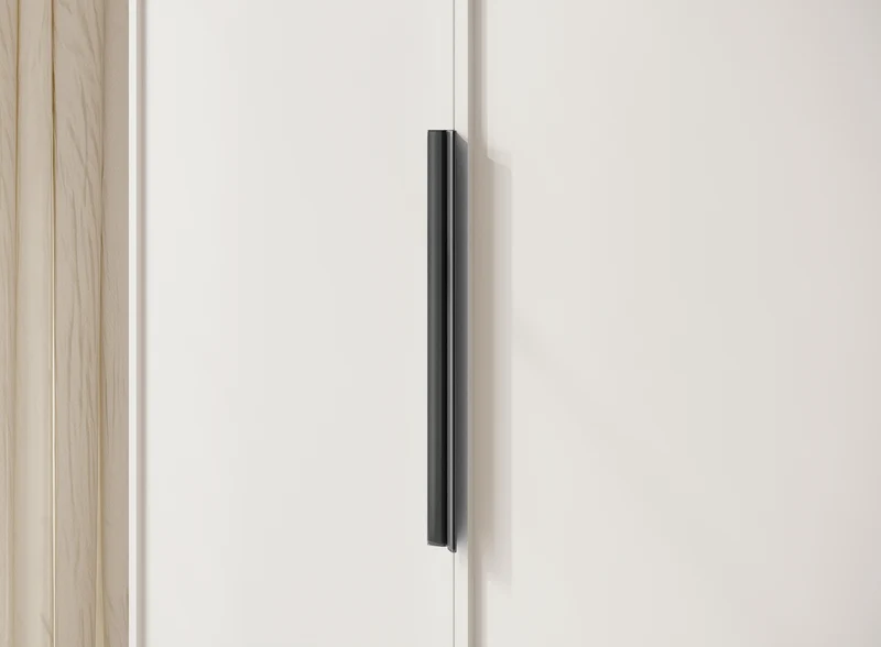 Vier­türiger Schrank Frame mit zwei Kleiderstangen, 200 cm, Weiß