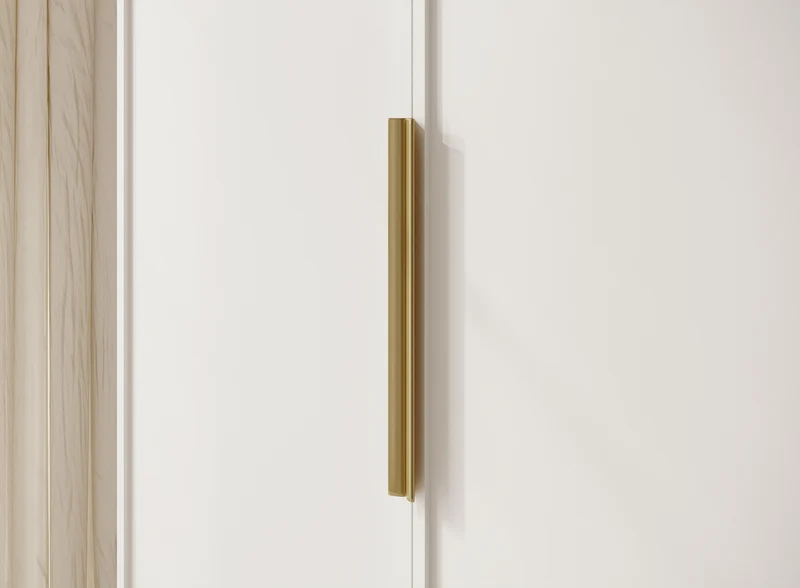 Vier­türiger Schrank Frame mit zwei Kleiderstangen, 200 cm, Weiß
