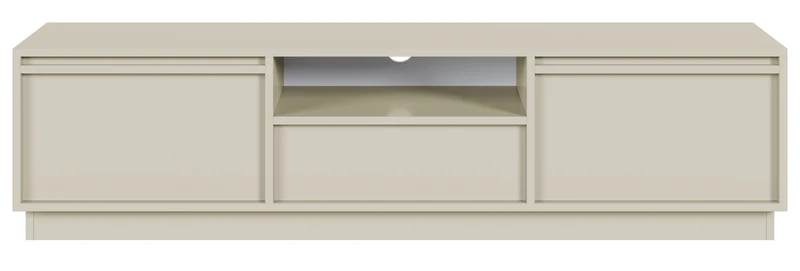 Zweitrüriger TV-Schrank Evo mit Schublade, 154 cm, Kaschmir auf Sockel