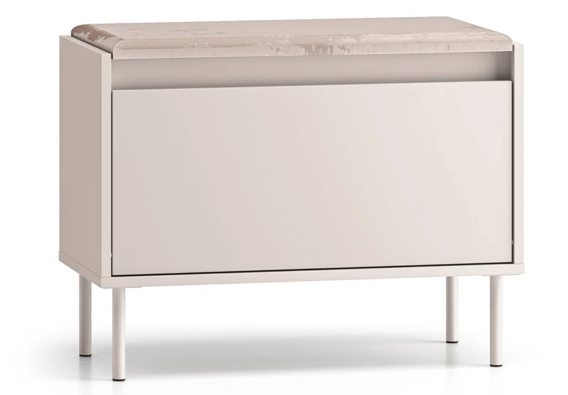 Schuhschrank Dioce mit Klappe und Sitzfläche 69 cm Kaschmir