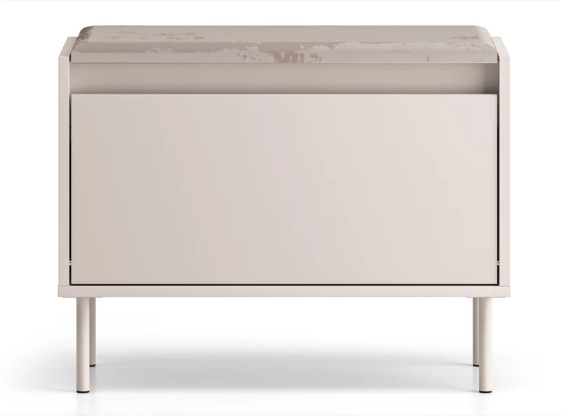 Schuhschrank Dioce mit Klappe und Sitzfläche 69 cm Kaschmir