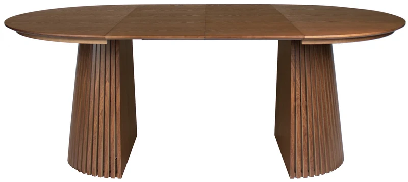 Ausziehbarer Tisch Formisty 120-200x120 cm Lamellen Nussbaum
