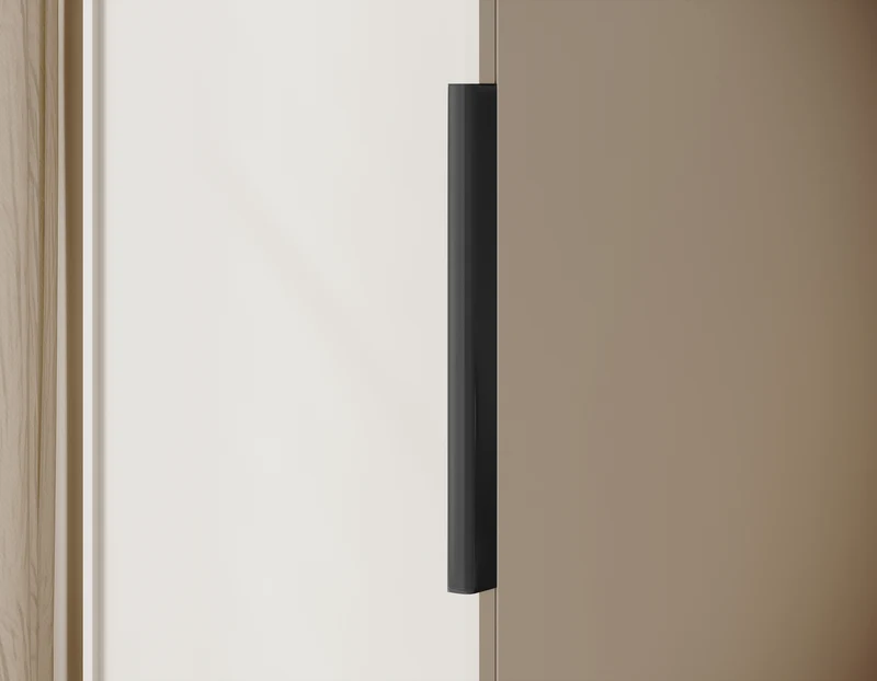 Einzeltüriger Frame-Schrank mit 50 cm Kleiderstange, Weiß