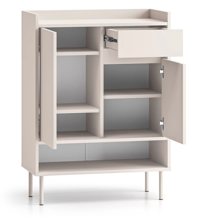 Zweittüriger Schuhschrank Dioce mit Schublade 70 cm Kaschmir