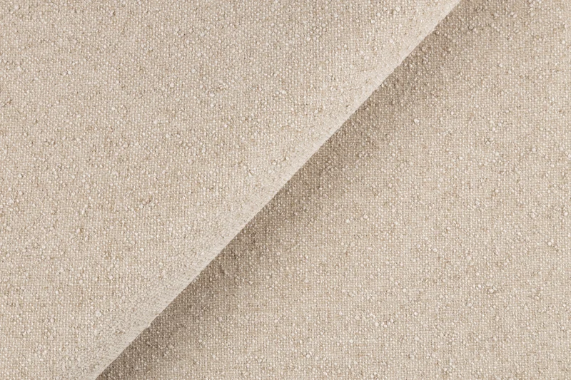 Gepolstertes Bett Puffly 140x200 cm mit Stauraum, Metallrahmen, beiger Chenille-Stoff