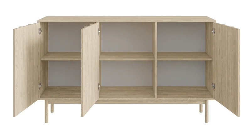 Drehtür-Kommode Neksto 150 cm geölte Eiche