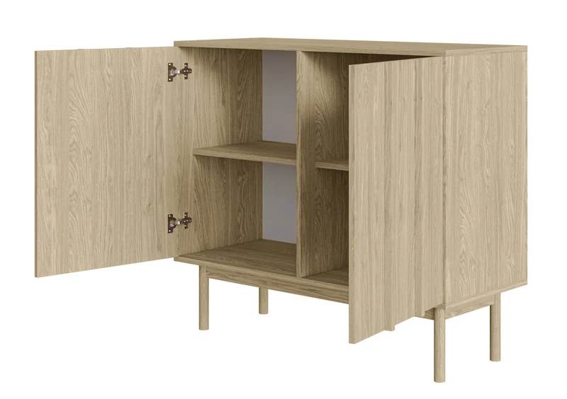 Drehtür-Kommode Neksto 150 cm geölte Eiche