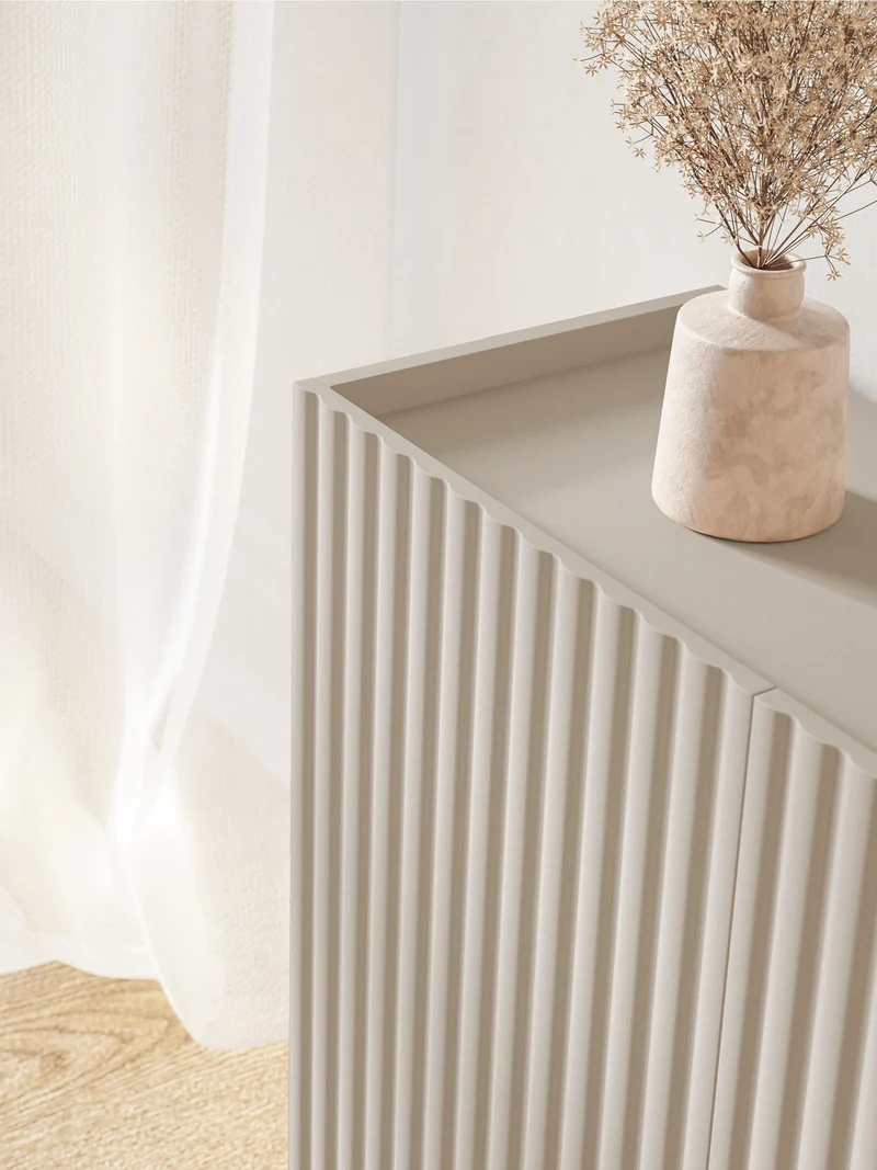 Drehtür-Kommode Fiorra 144 cm Kaschmir