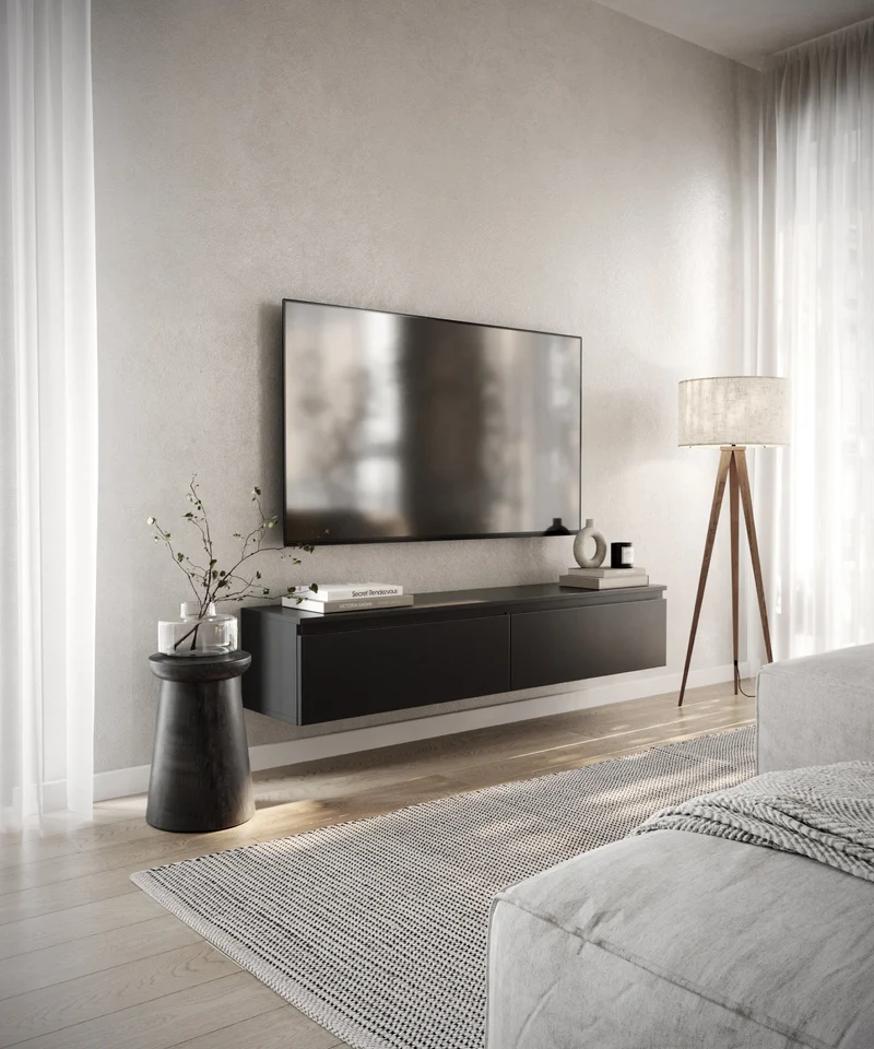 Bemmi Hängender TV-Schrank 150 cm Schwarz
