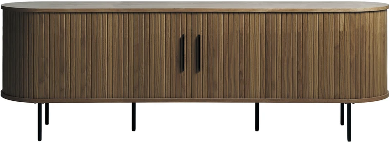 TV-Schrank Gativel 180 cm, Lamellen in gebranntem Eichenholz