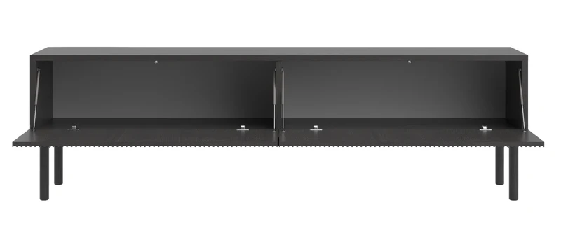 Stehender TV-Schrank Nolie 175 cm Portland Esche Schwarz