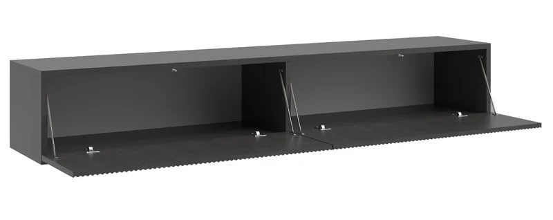 Hängender TV-Schrank Nolie 175 cm Portland Esche Schwarz