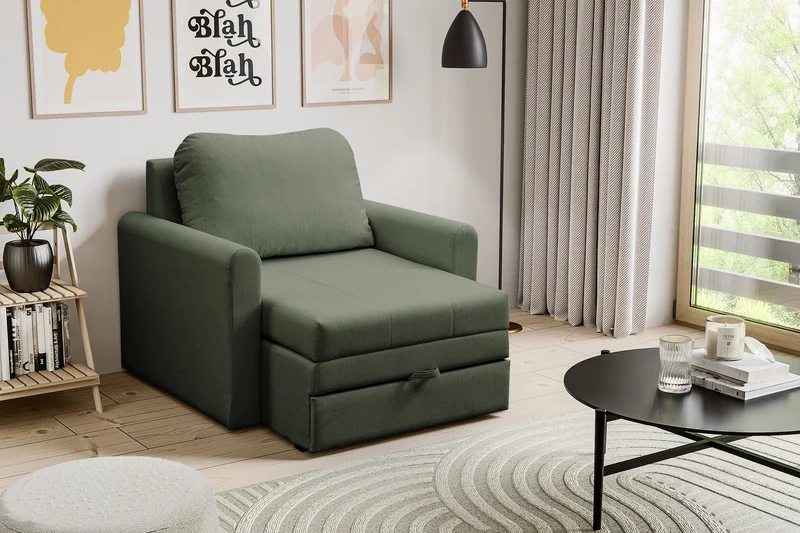 Dejano Relaxsessel Salbeigrün Geflecht