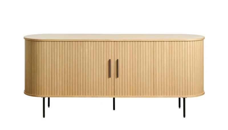 Kommode Gativel Lamellen 180 cm natürliche Eiche