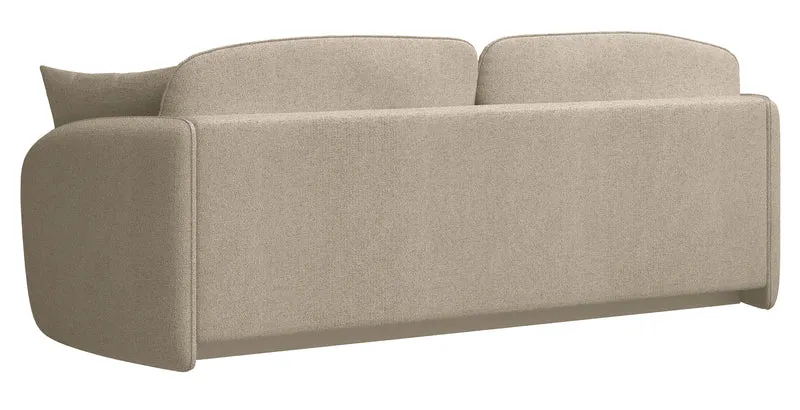 Dreisitziges ausklappbares Sofa Savoy mit Stauraum, beige, hydrophobes Chenille