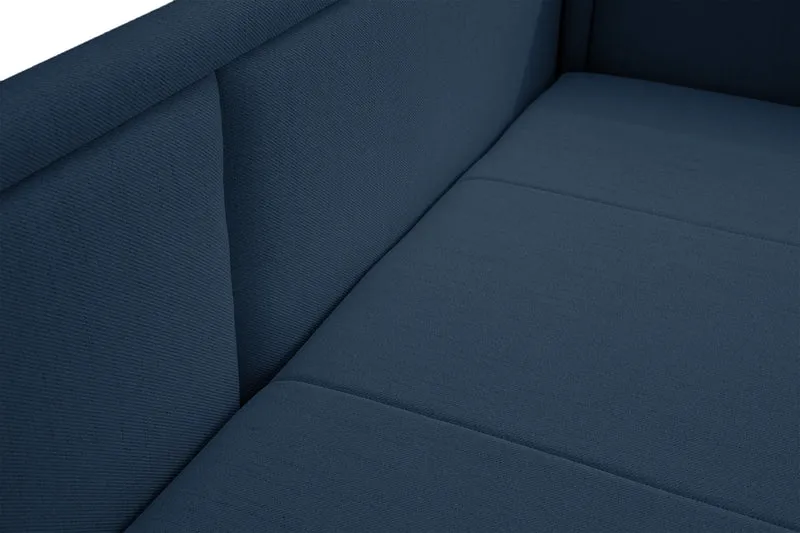 Jugendbett Caprili mit Stauraum, marineblau, Flechtmuster, universell einsetzbar