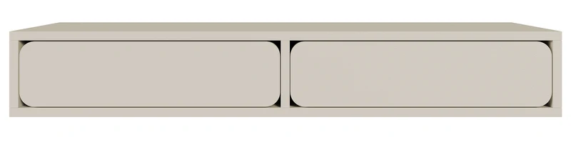 Hängende Konsole Wuwu mit einer Schublade, 90 cm, grau-beige