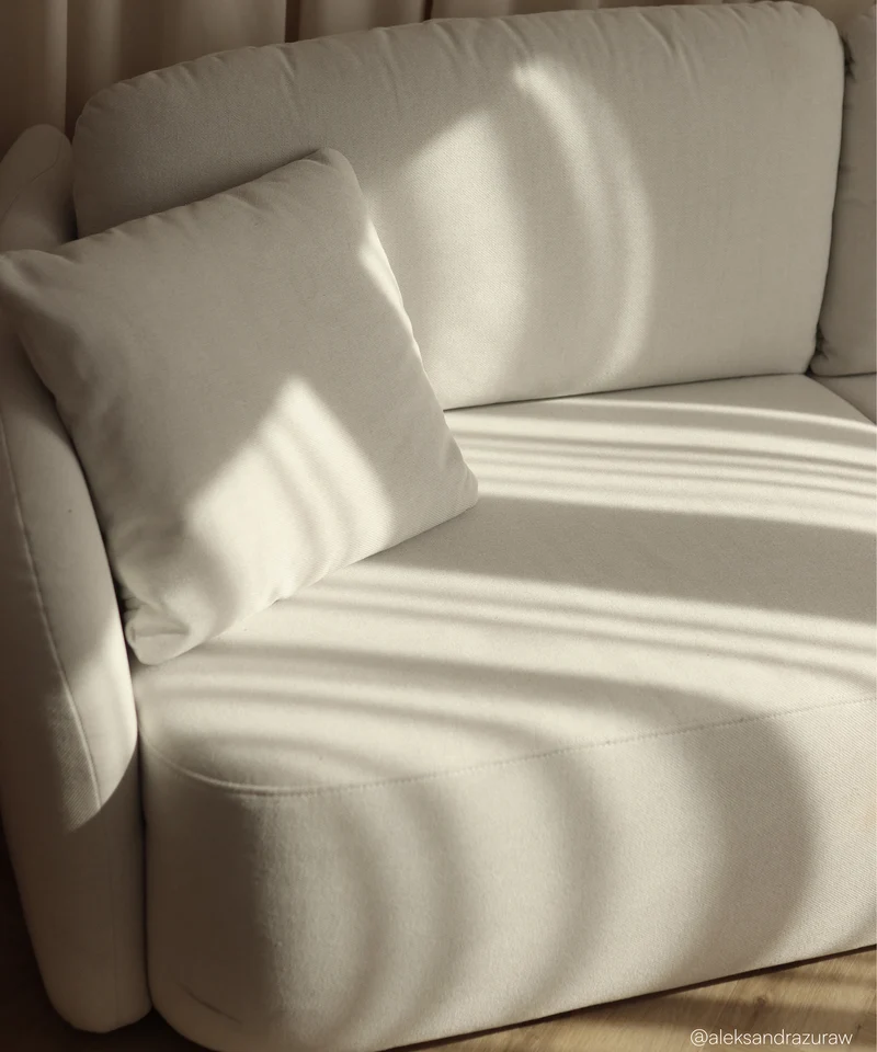 Dreisitziges ausklappbares Sofa Savoy mit Stauraum, cremefarbene Flechtung