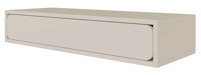 Hängende Konsole Wuwu mit einer Schublade, 90 cm, grau-beige