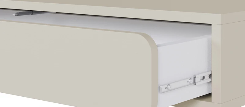 Hängende Konsole Wuwu mit einer Schublade, 90 cm, grau-beige