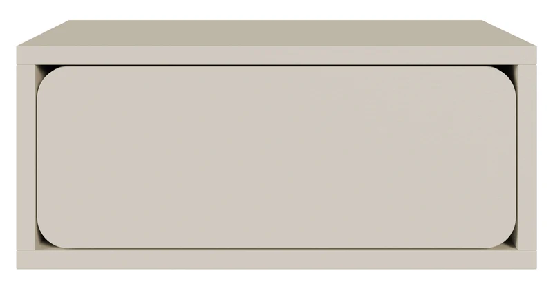 Hängender Nachttisch Wuwu mit einer Schublade, 50 cm, grau-beige