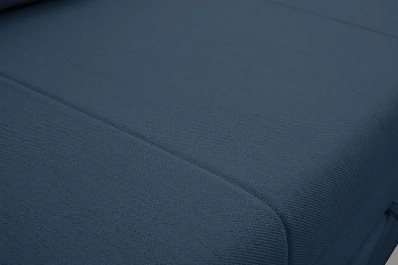 Drei-Sitzer-Schlafsofa Diego in Marineblau, Geflecht