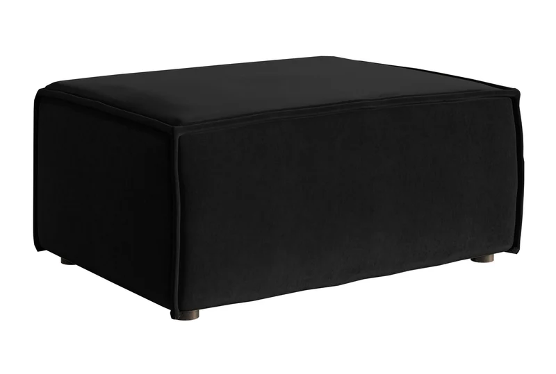 Hocker Copertino 65x90 cm schwarz, wasserabweisender Samt