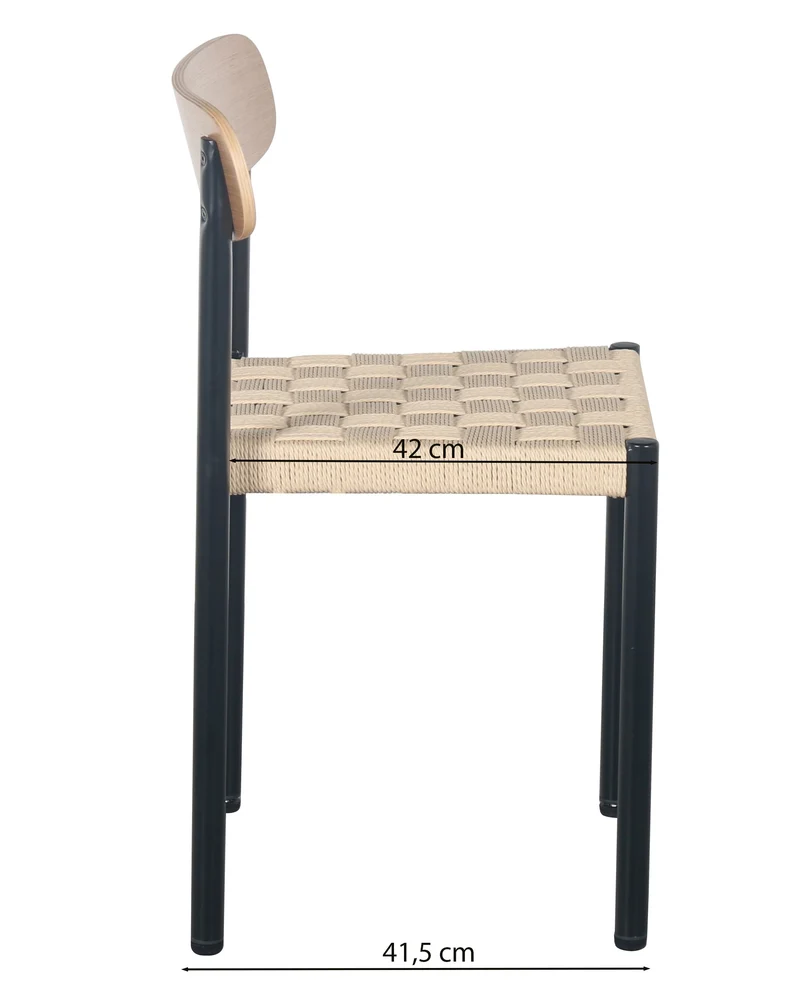 Humalpa Stuhl mit grob geflochtenem Sitz / natur Eiche