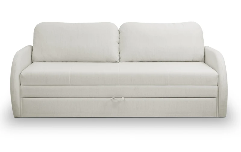 Drei-Sitzer-Schlafsofa Diego in Creme, Geflecht