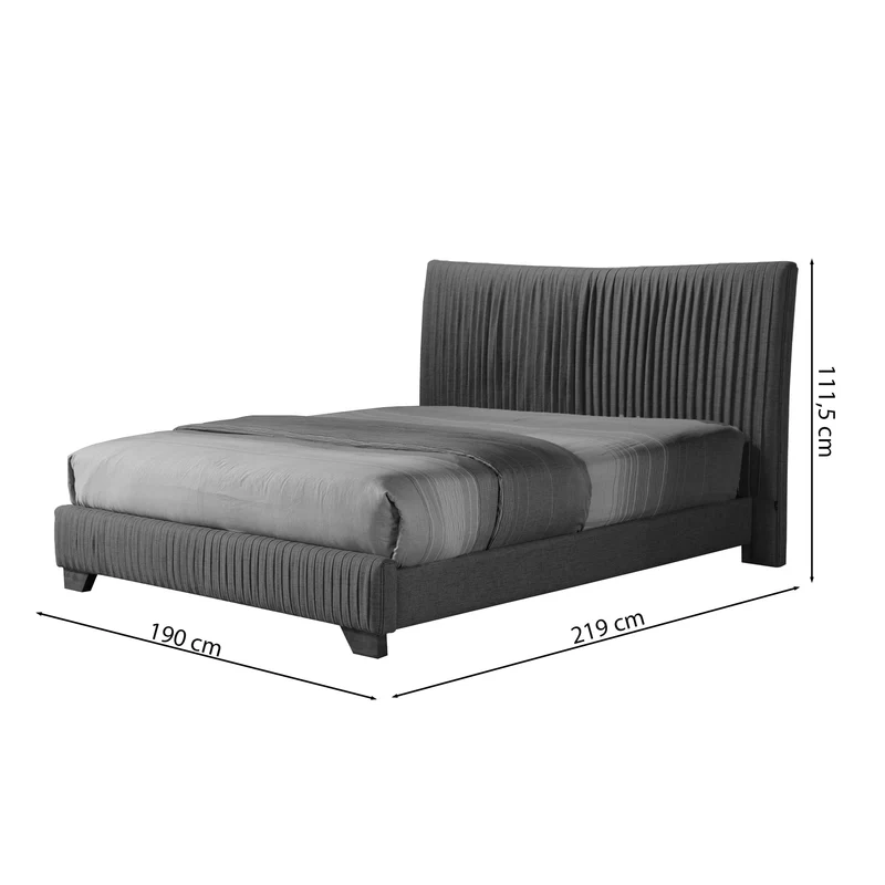 Polstermöbelbett Bratan 160x200 cm blau