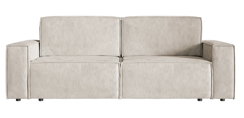 Dreisitziges ausklappbares Sofa Copertino, beige Cord