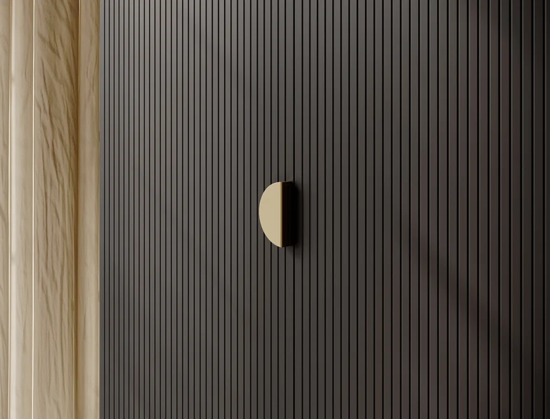 Drehtürenschrank Moonir mit Kleiderstange, Regalen und Container 150 cm Schwarz