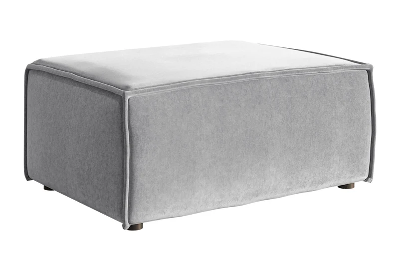 Hocker Copertino 65x90 cm hellgrauer hydrophober Samt