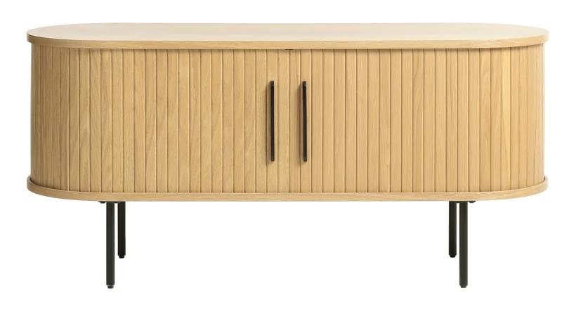 TV-Schrank Gativel 120 cm Lamellen natürliche Eiche