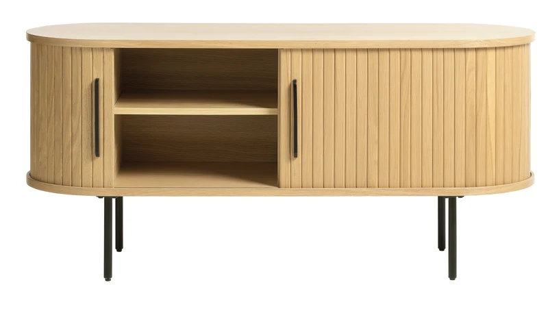 TV-Schrank Gativel 120 cm Lamellen natürliche Eiche