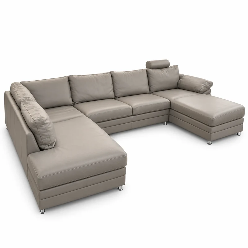 Palermo Sofa - Leder Royal Grey | Outlet