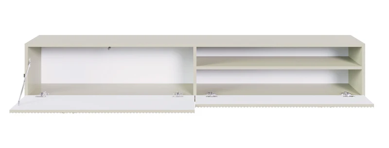 TV-Schrank Veldio mit gefräster Front und Nische, 175 cm, Grau-Beige, hängend