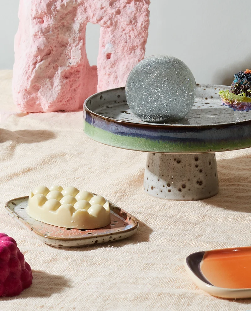70's ceramics: small trays Atlas, Set von 2