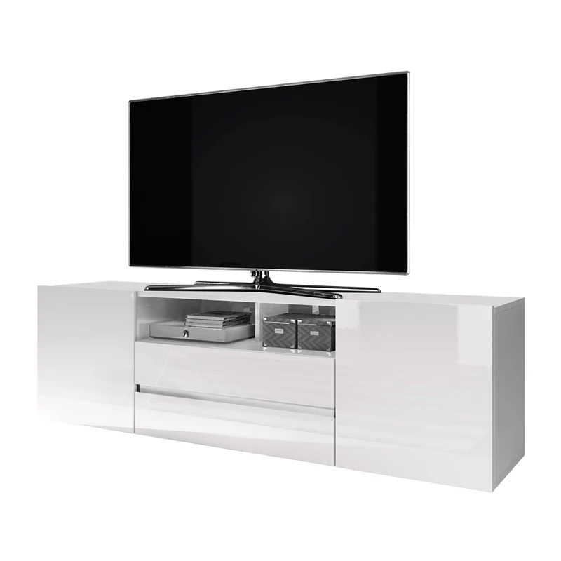 TV-Schrank Bros Weiß matt / Weiß glänzend